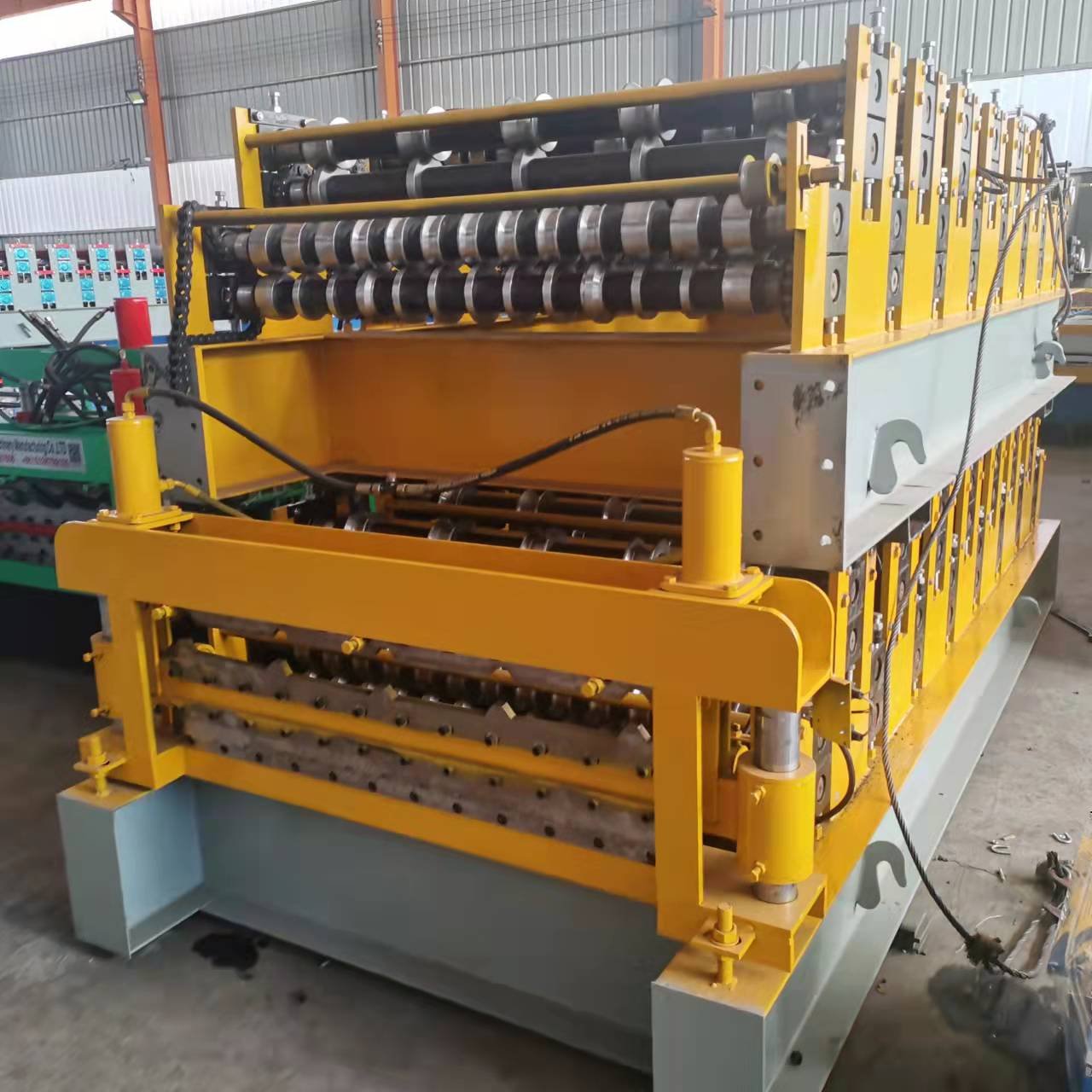 Metal roofing machine double layer roof sheet machine