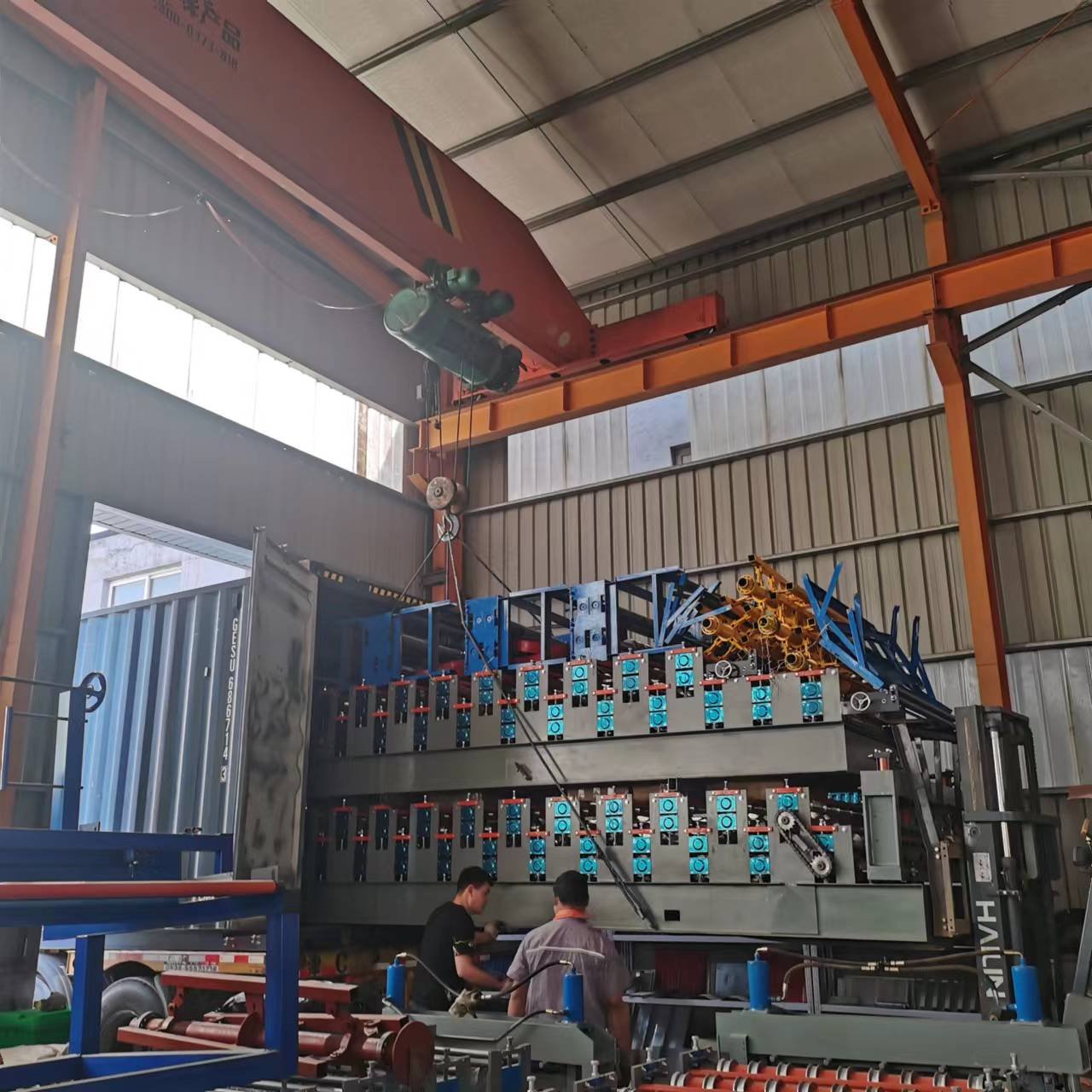 Double deck trapezoidal AG panel R panel roll forming machine