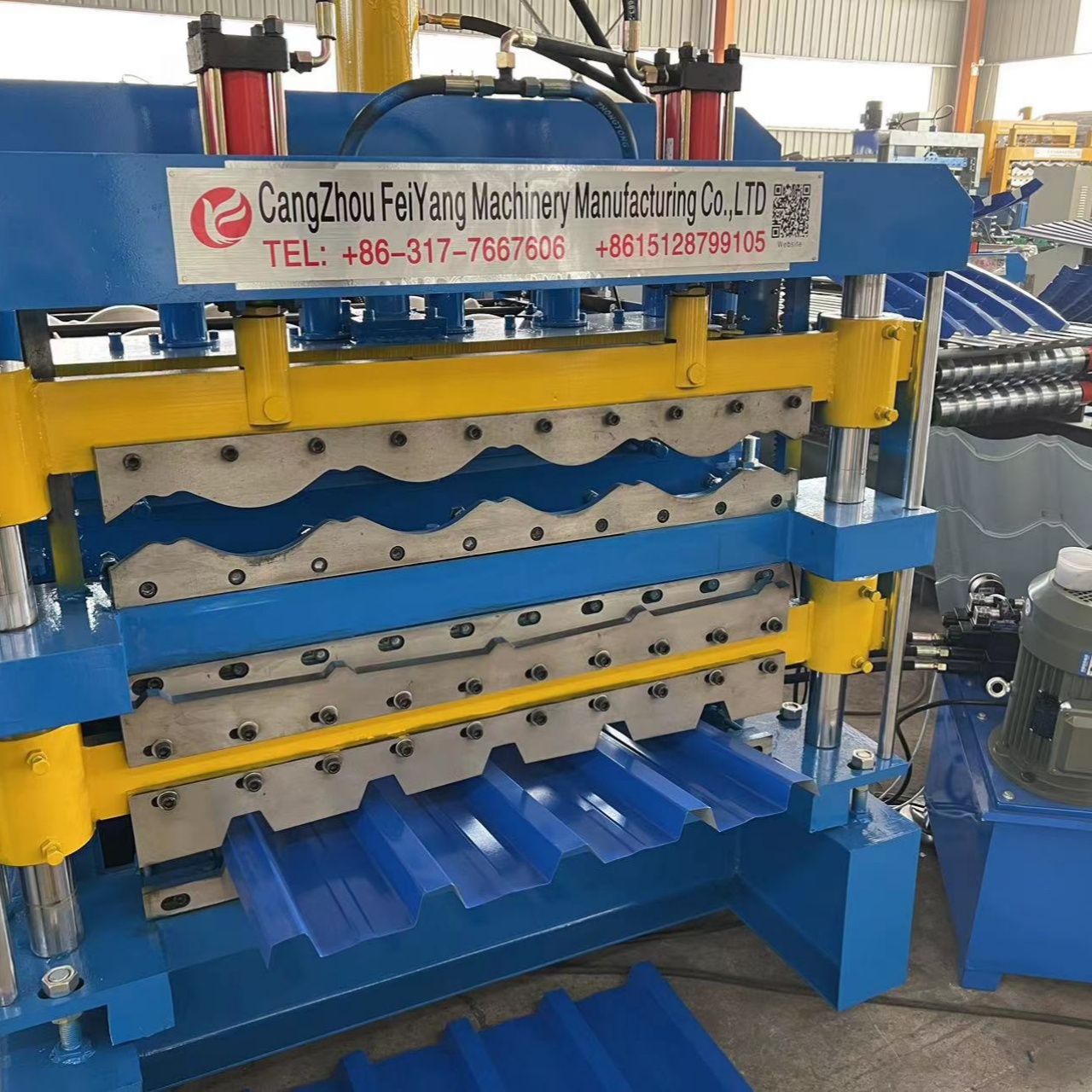 Full automatic high speed glazed step tiles roll forming machine