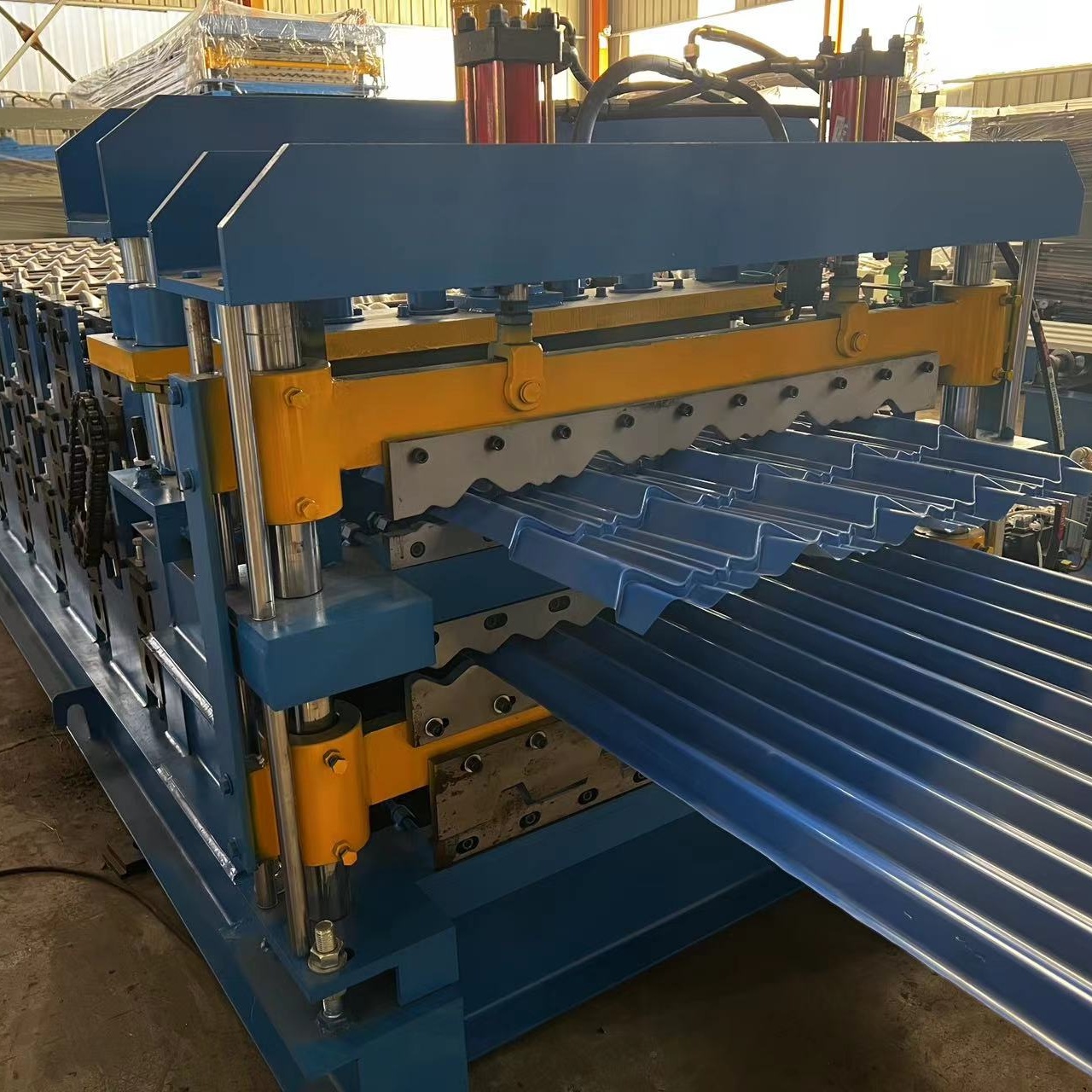 Powerful corrugated iron roofing sheet making machine